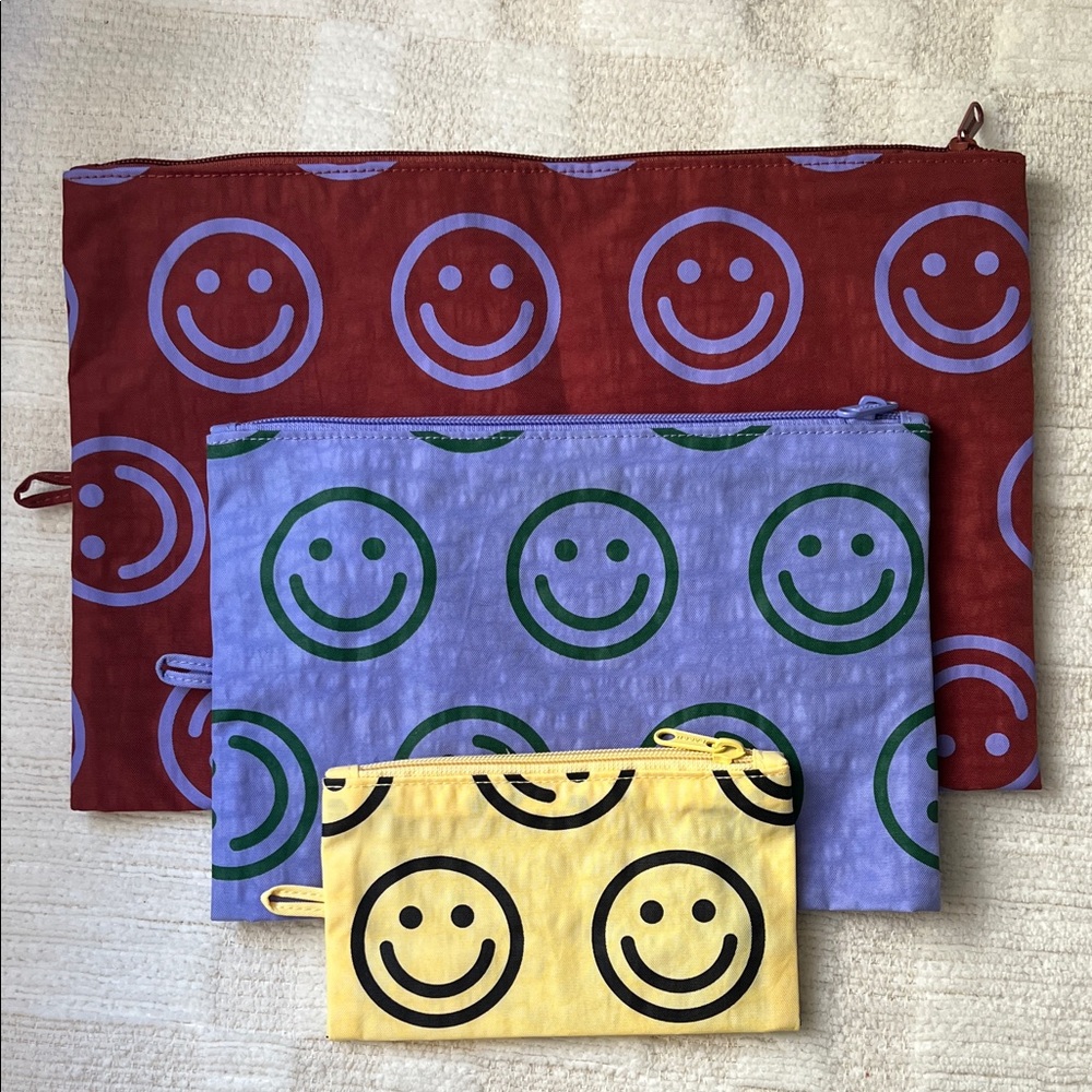 BAGGU Smiley Go Pouch Set